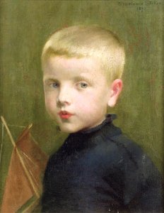 Portret van een Jongen met een Model Zeilboot, 1893